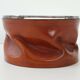 Cendrier rond vintage 1970 en cuir & verre