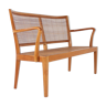 Rudolf Frank caning bench for Erwin Behr classic Finnish style