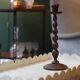 Cast iron candlestick, late 19th century