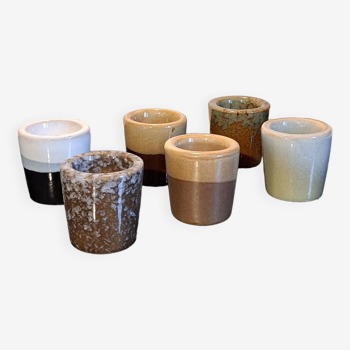 6 ceramic candle holders