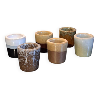 6 ceramic candle holders