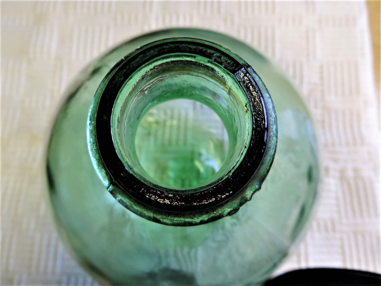 Dame-Jeanne or old glass bottle