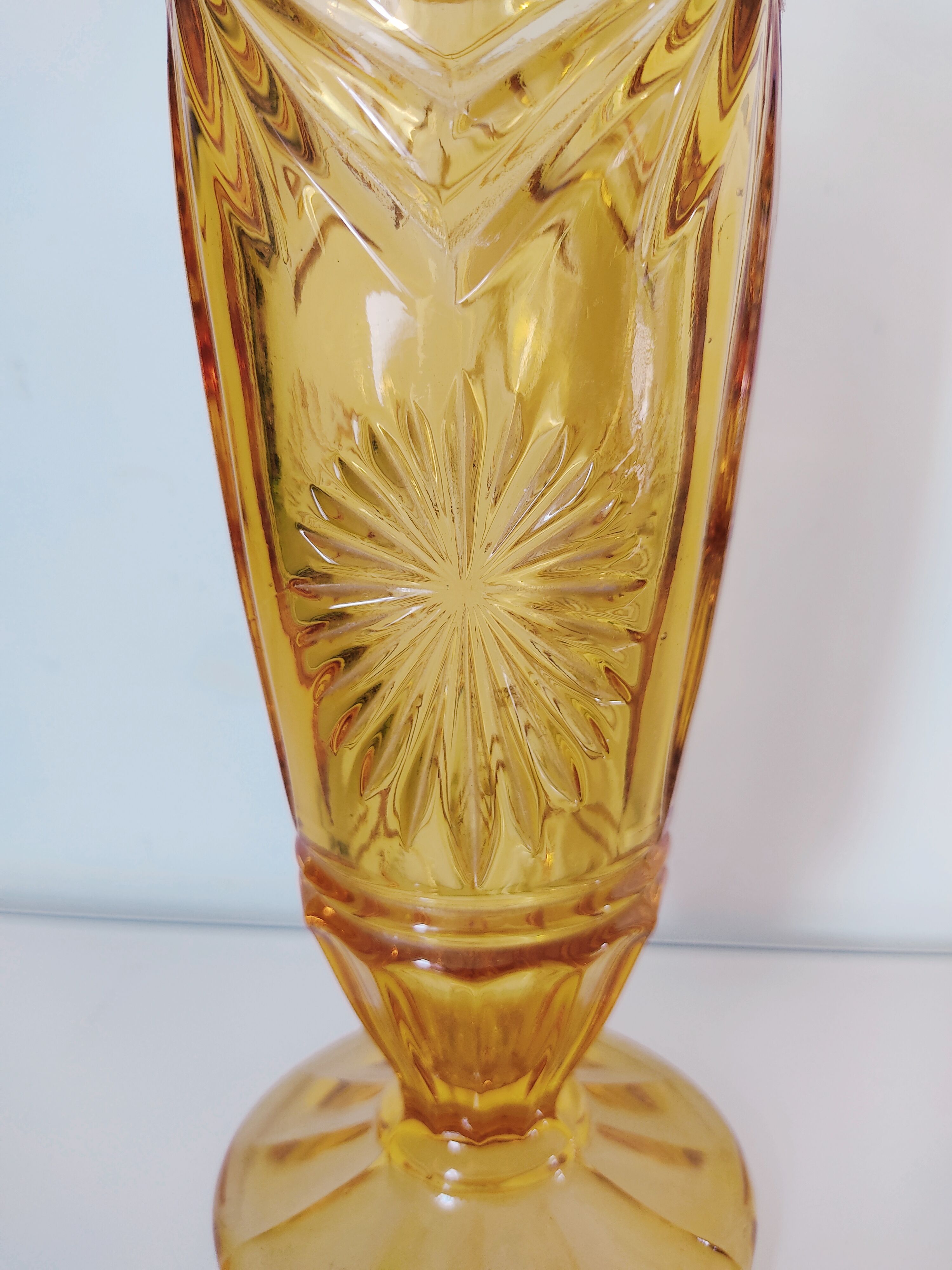 Orange glass vase