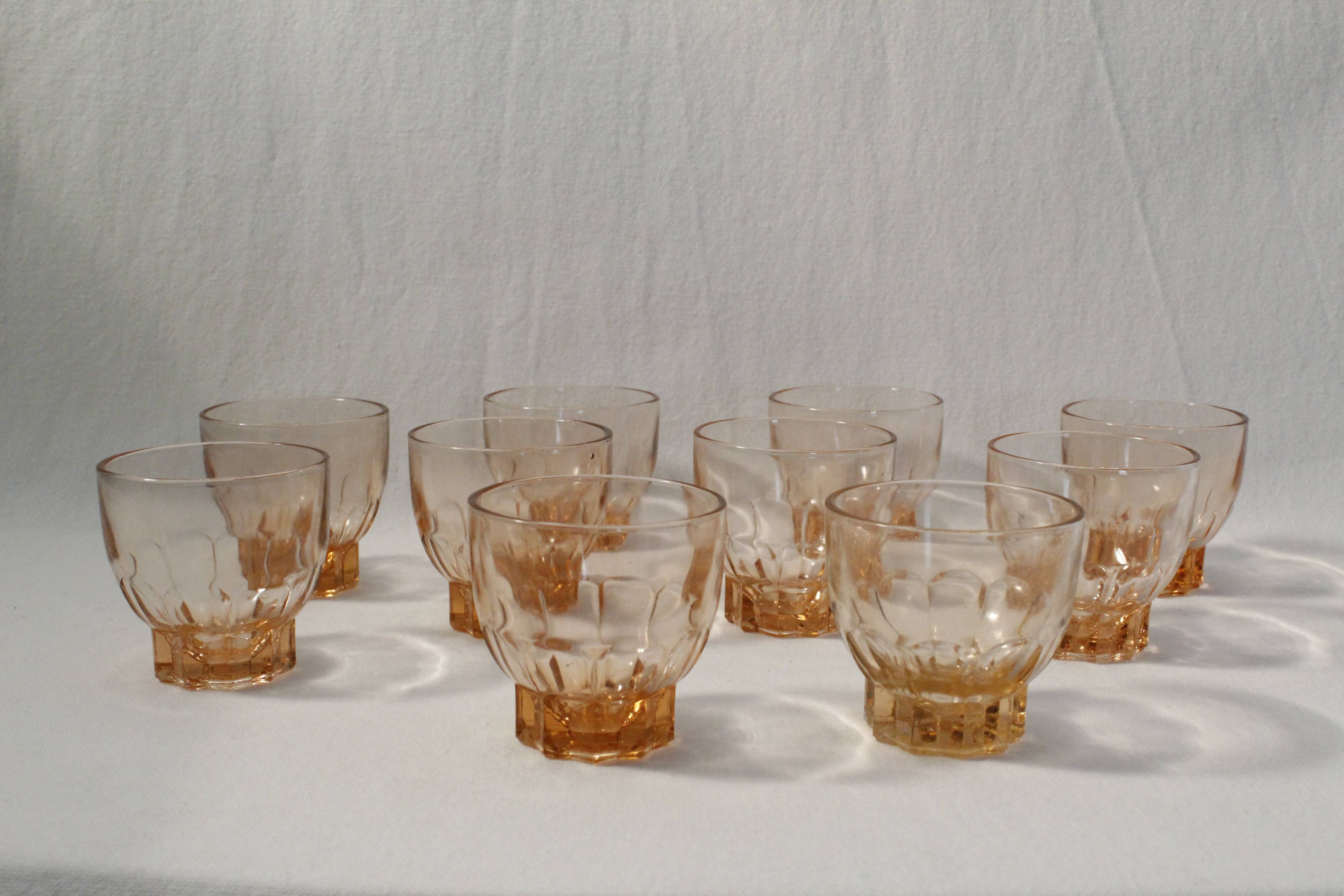 Set of 10 shot glasses - rosaline