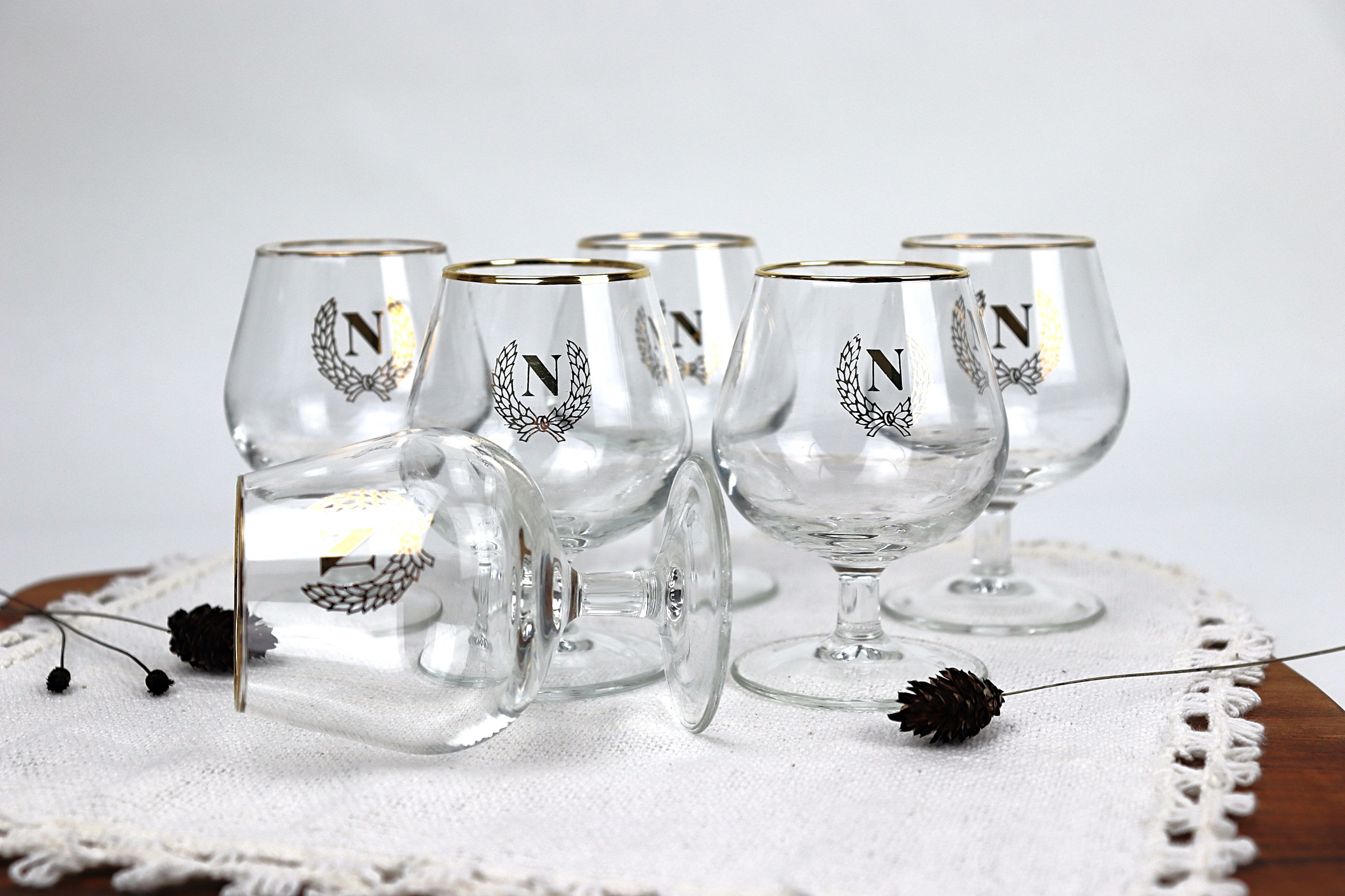 6 glasses of cognac "N"