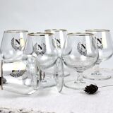 6 glasses of cognac "N"