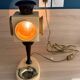 Rare Aldo Tura Lantern Table Lamp, Italy, circa 1950. Signed Tura, Model 907.