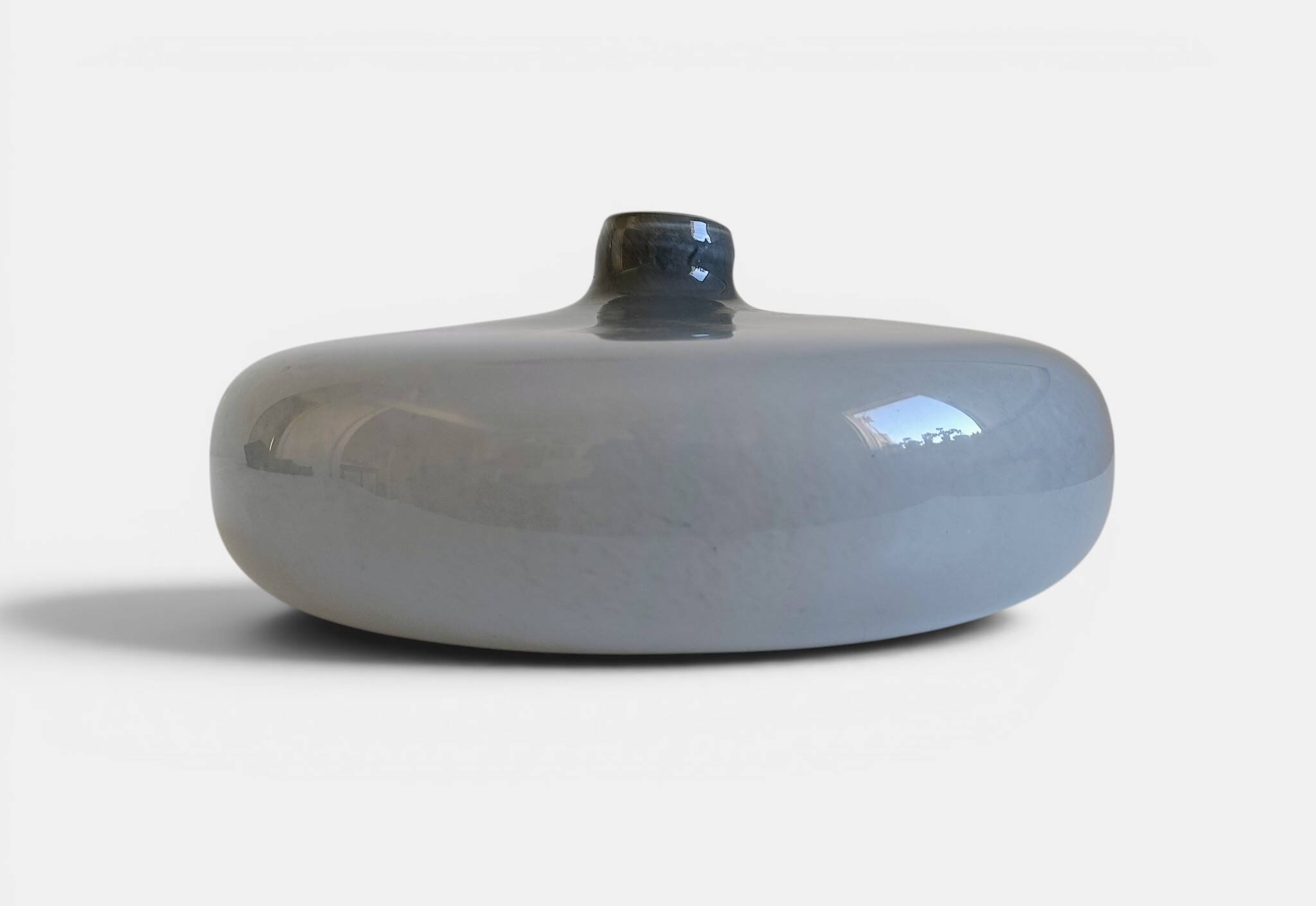Vase en verre fumé Murano italien moderne / minimaliste, Italie, années 1970