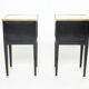 Pair of bedside tables brass brass marble House Jansen 1950