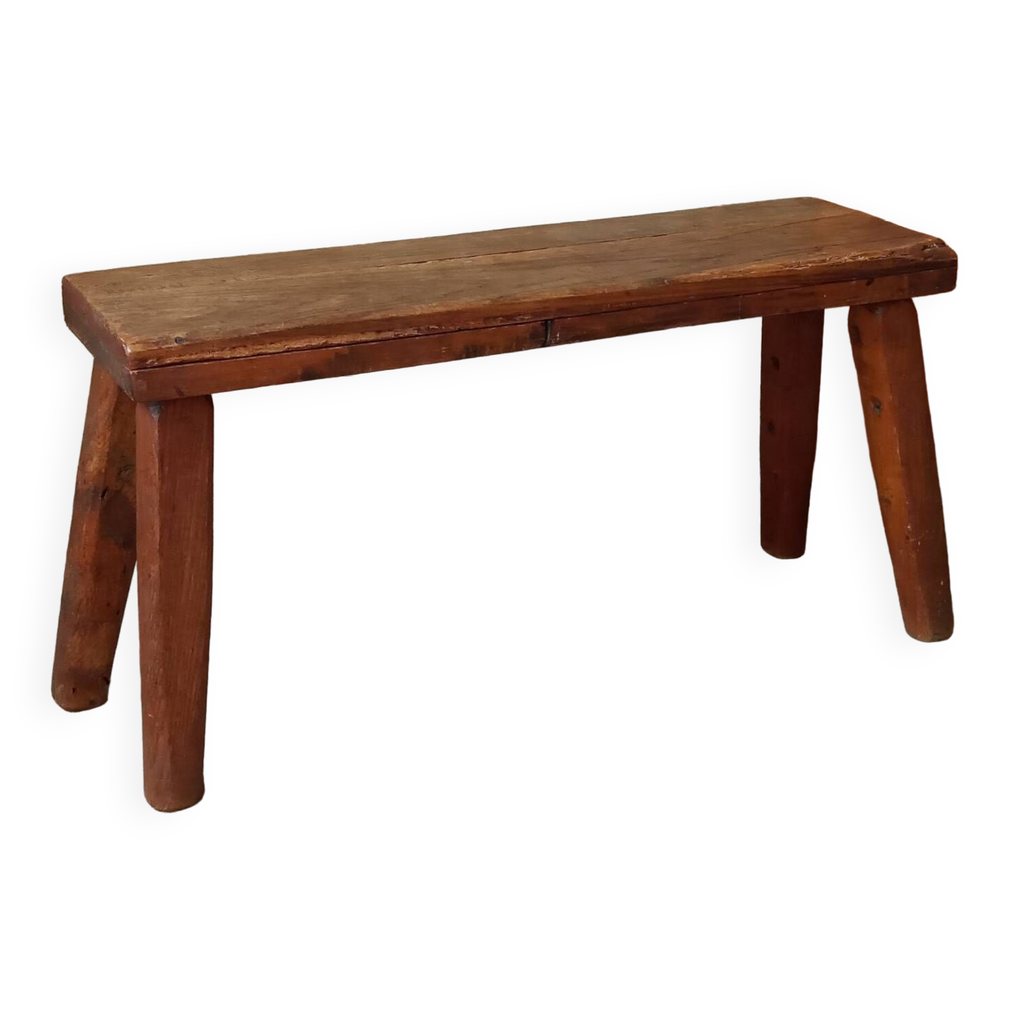 Brutalist oak bench 90 cm
