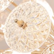 Grand superb Sputnik floral chandelier in glass and brass, Germany, 1960s.