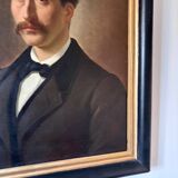 "Alphonse" - Portrait, peinture à l’huile sur toile encadrée - 1864, ☐ 76 x 65 cm