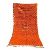 Orange tapis bérbere écru à motifs géométriques 250cmx150cm
