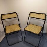 Pair of Italian folding chairs