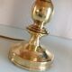 Brass bedside lamp and pink/vintage lampshade 60s-70s