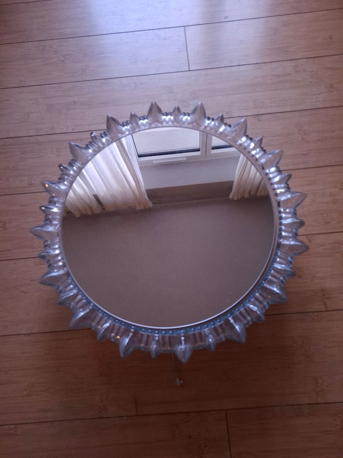 1970s mirror with glass frame