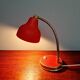 Vintage articulated desk lamp in red lacquered metal, 1950s