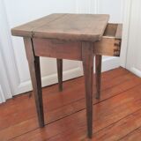 Bedside table solid oak patinated early twentieth century