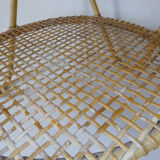 old vintage rattan coffee table