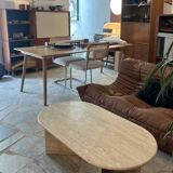 Oblong travertine coffee table oblong rectangular coffee table raw travertine