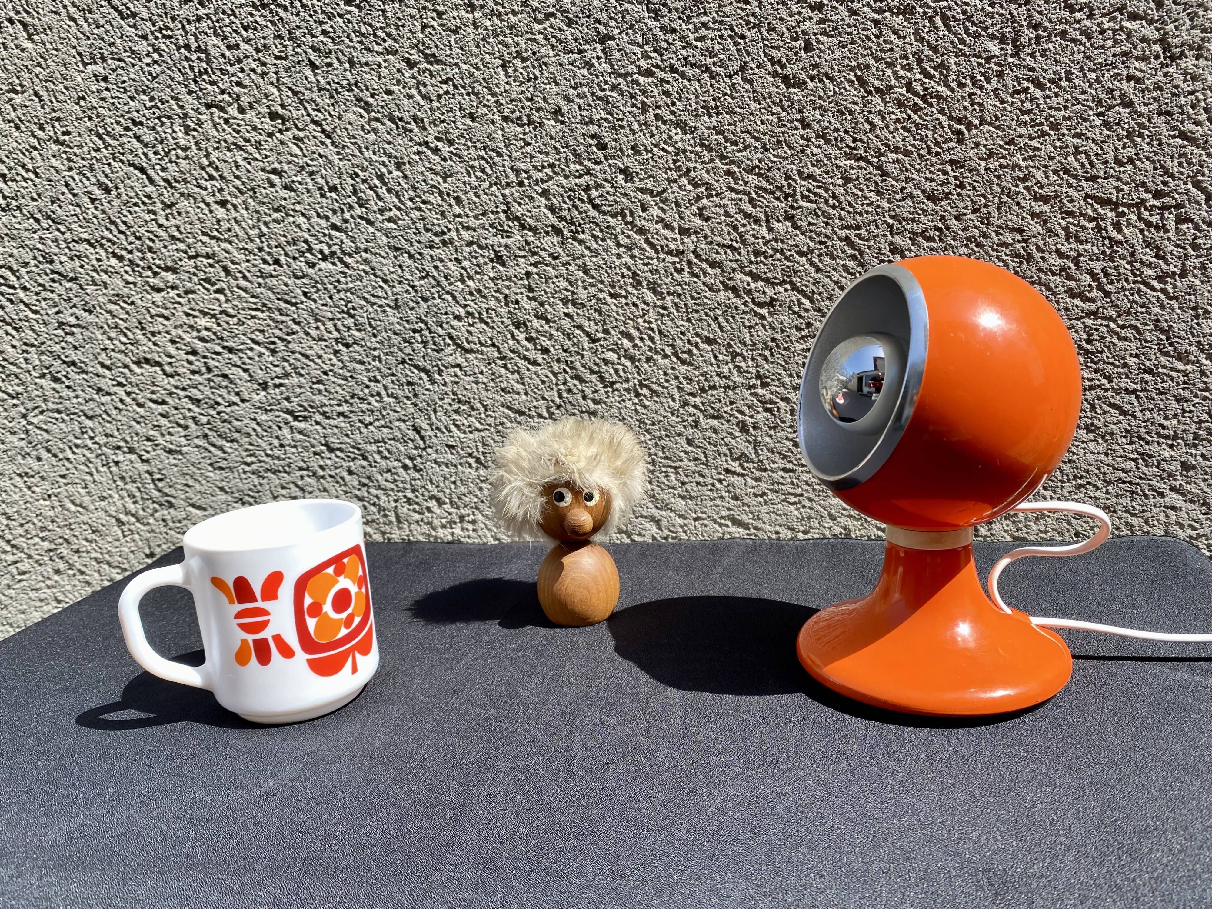 Magnetic eyeball lamp Luci italy vintage design 70s original