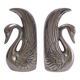 Pair of vintage stylized brass bird bookends