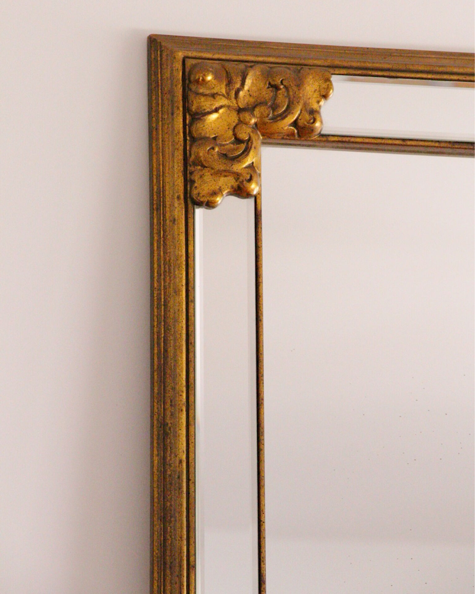 Large golden mirror Deknudt vintage 1970s