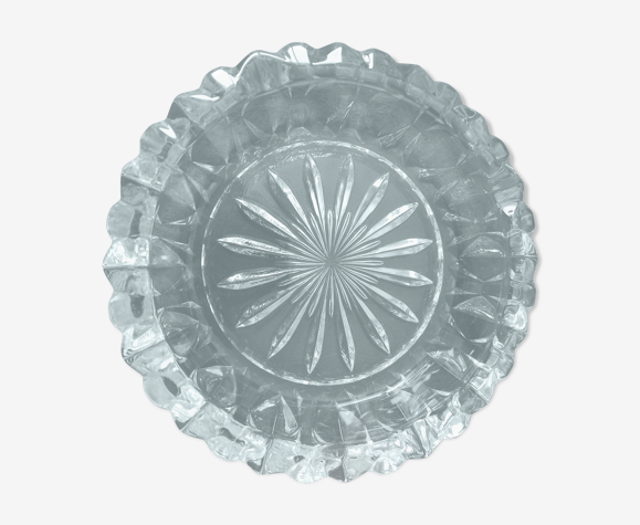 Cendrier en verre 14 cm vintage