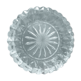 Cendrier en verre 14 cm vintage