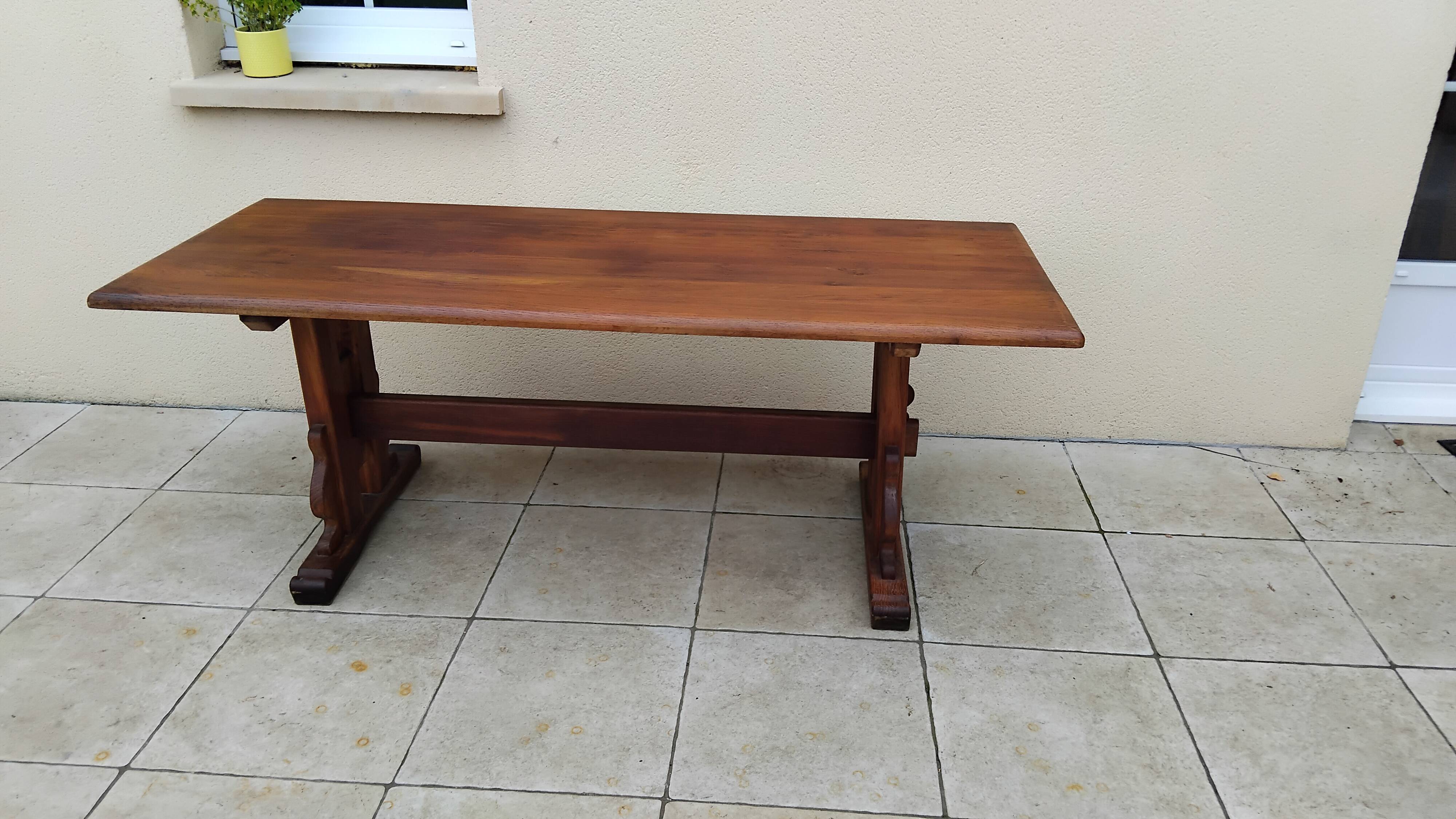 Antique vintage solid oak monastery farmhouse table
