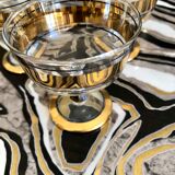 Gold-edged cut glasses