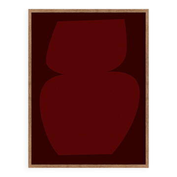Abstract burgundy giclee print, 50x70