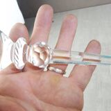 Former cut, engraved crystal water glass, Rogaska Gallia, Slovenia