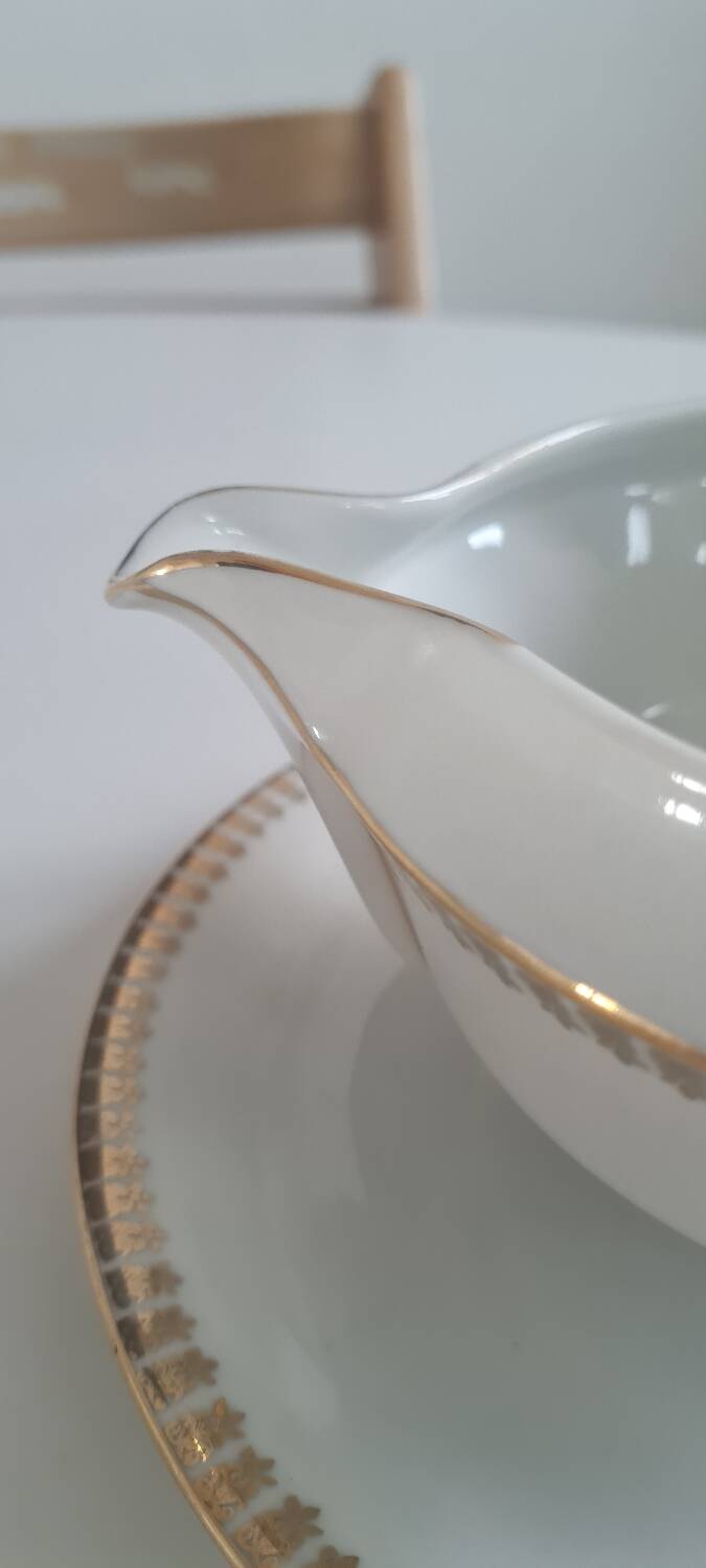 Limoges porcelain gravy boat