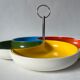 Vintage flower aperitif tray