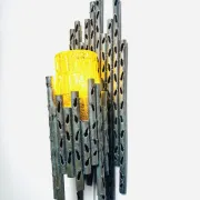 Brutalist Wall Lamp By Marcel Fantoni For Fantoni Studio Firenze, Italy, 1960S