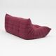 Canapé trois places Togo en bouclé bordeaux par Michel Ducaroy pour Ligne Roset