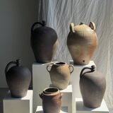 Large beige jar with 2 handles H27