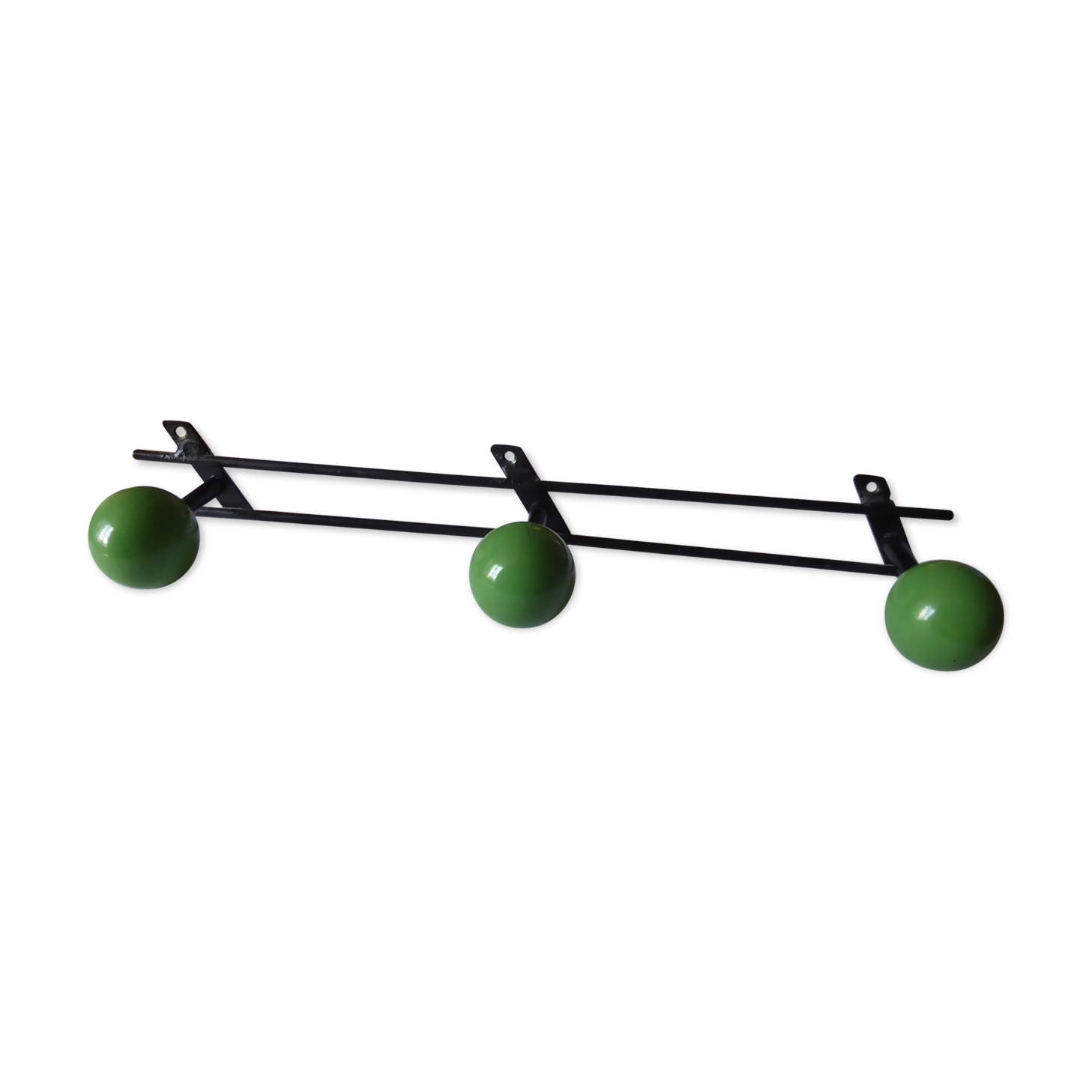 Vintage wall coat rack 3 patères