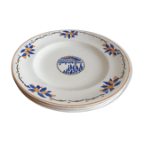 Set of 3 longwy plates