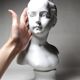 Limoges porcelain biscuit bust C. Tharaud, Louise Brongniard