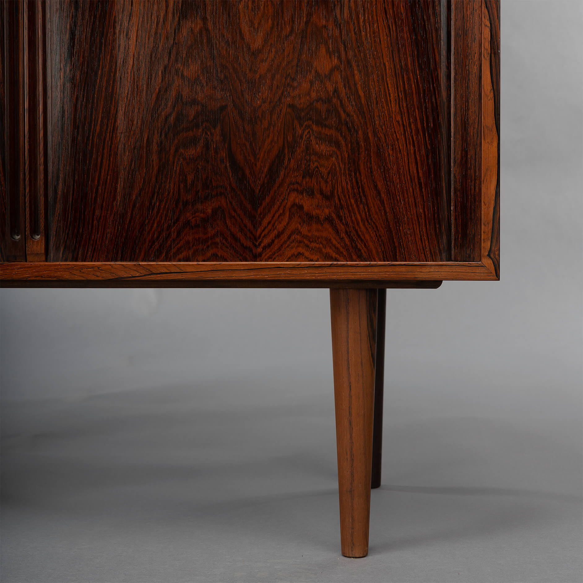 Danish Design Rosewood small chest for LP's with tambour doors, 1960s