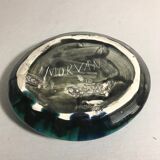 Old ceramics ceramic ashtray morvan blue green vintage enamel