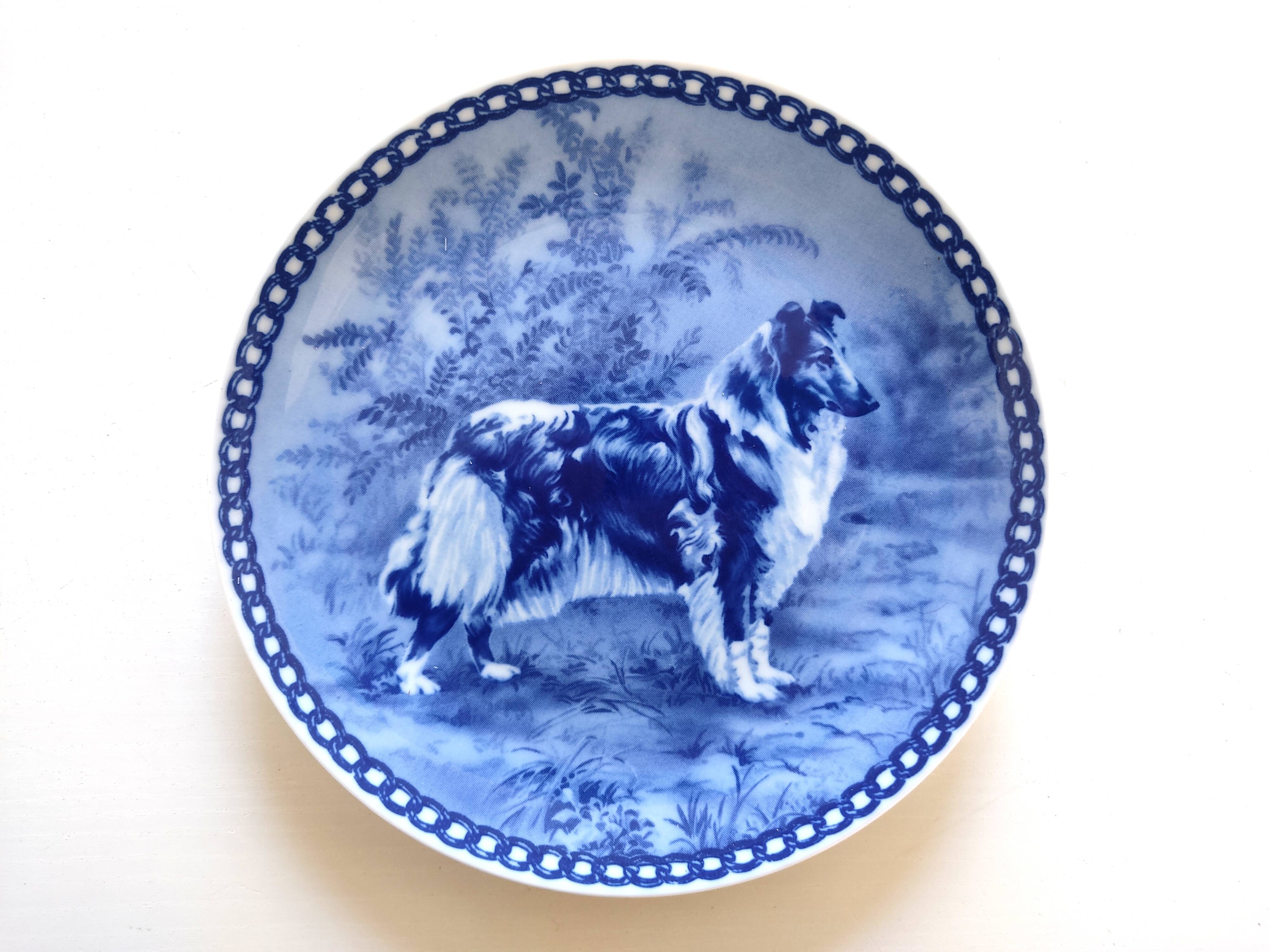 Danish porcelain Collie dog plate