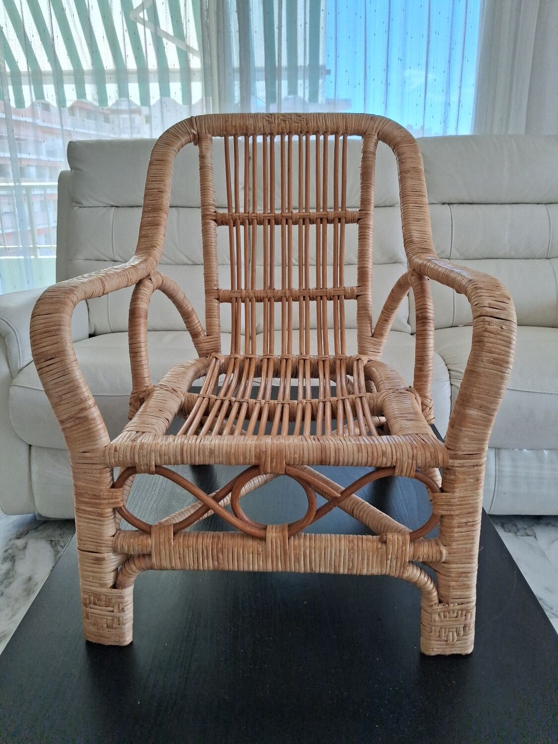 Rattan armchair for children
