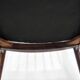 Set of six wooden dining chairs Arne Vodder Model No 422 with fabric upholstery.