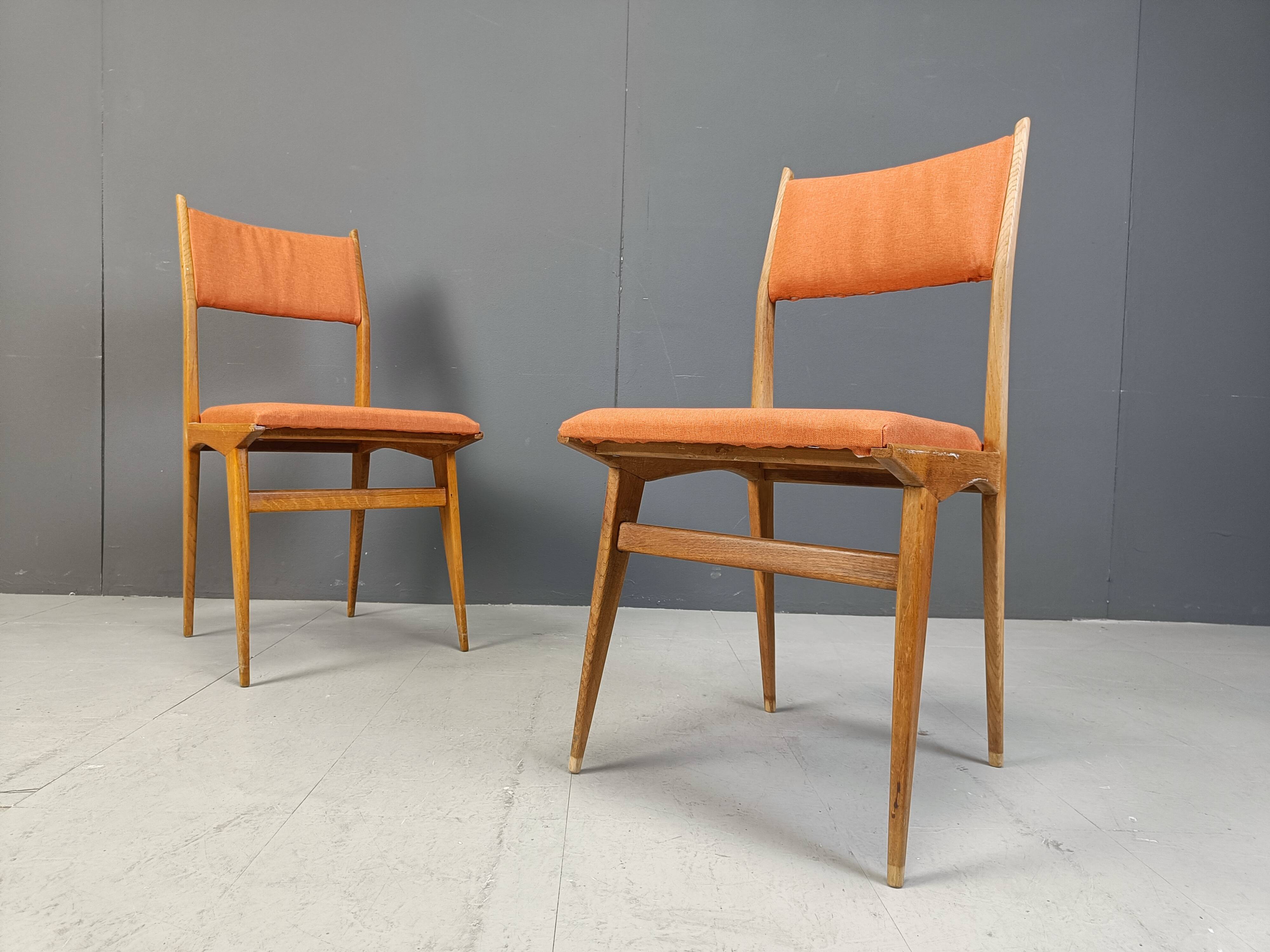 Chaises de salle à manger italiennes du milieu du siècle, années 1950