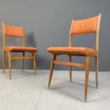 Chaises de salle à manger italiennes du milieu du siècle, années 1950