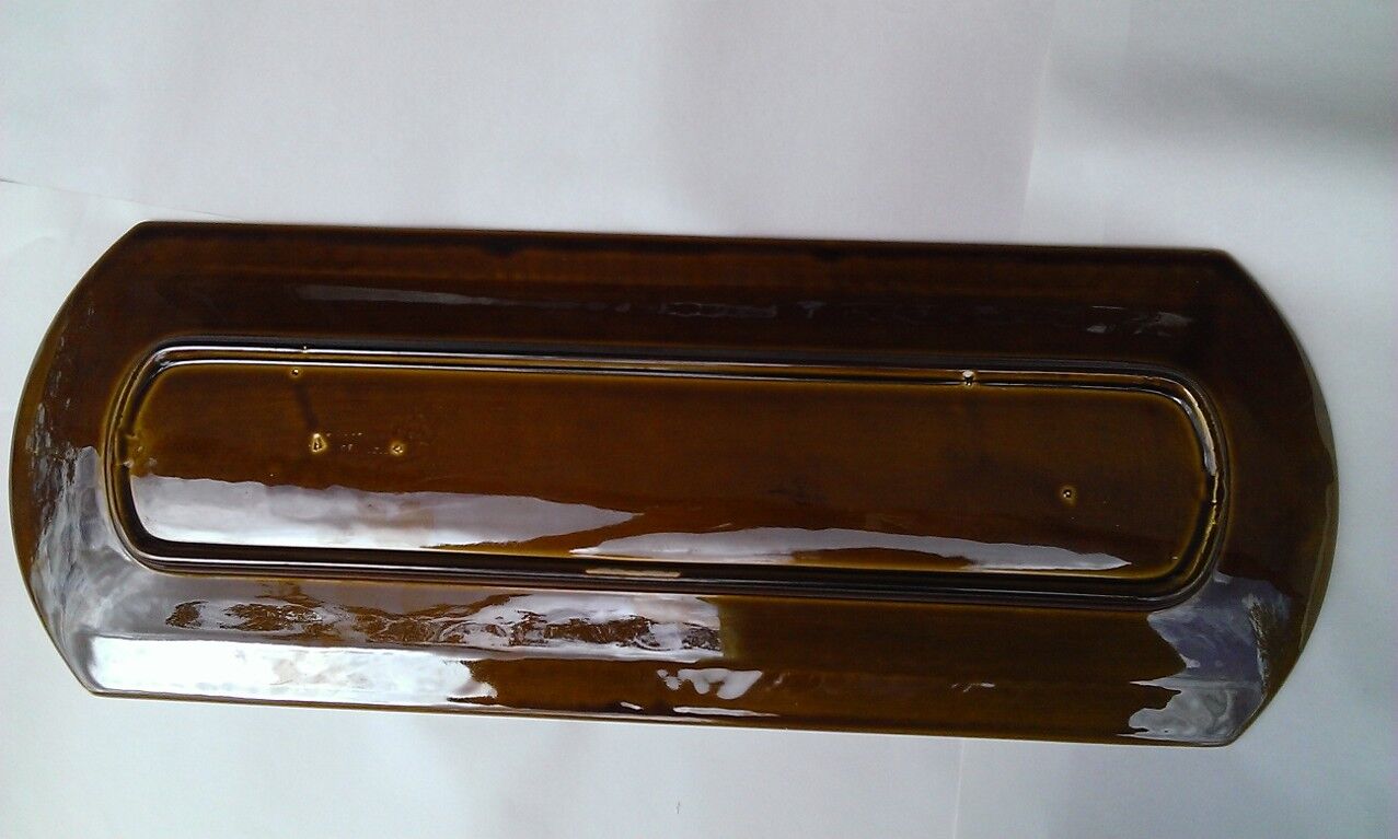 Dish Digoin fish relief 61cm khaki brown