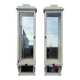 Pair of 2 old small solid wood display cabinets